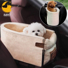 Wholesale Custom Puppy Booster Seat Dog Travel Car Carrier Bed Pet Booster Car Seat With Clip-On Safety Leash