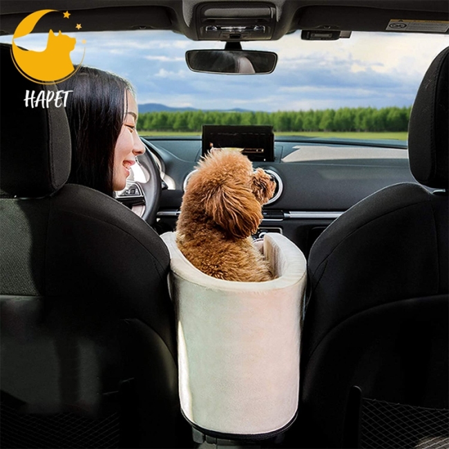 Wholesale Custom Puppy Booster Seat Dog Travel Car Carrier Bed Pet Booster Car Seat With Clip-On Safety Leash
