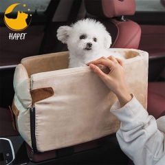 Wholesale Custom Puppy Booster Seat Dog Travel Car Carrier Bed Pet Booster Car Seat With Clip-On Safety Leash