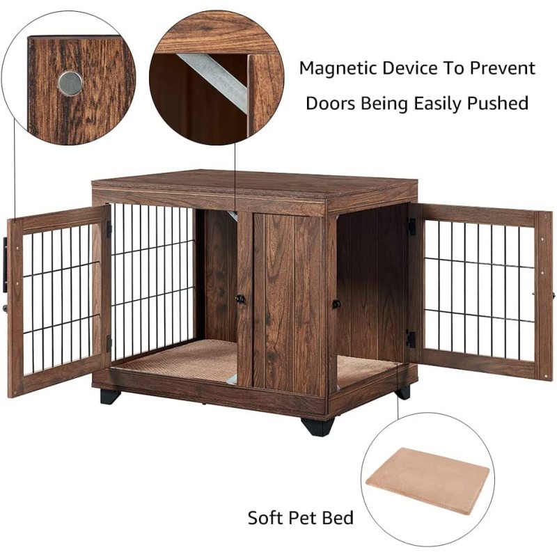 Decorative Dog House Pet Furniture Indoor Pet Crate Wire Dog Kennel End Table