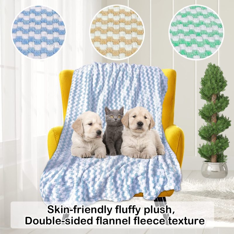 Dog Blankets Soft Fuzzy Blankets Dog Cat Blankets Washable Pet Mat Throw Cover