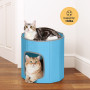 Foldable Warm Cat Bed House Condo Kitten Shelter for Indoor with Removable Cushioned Pad