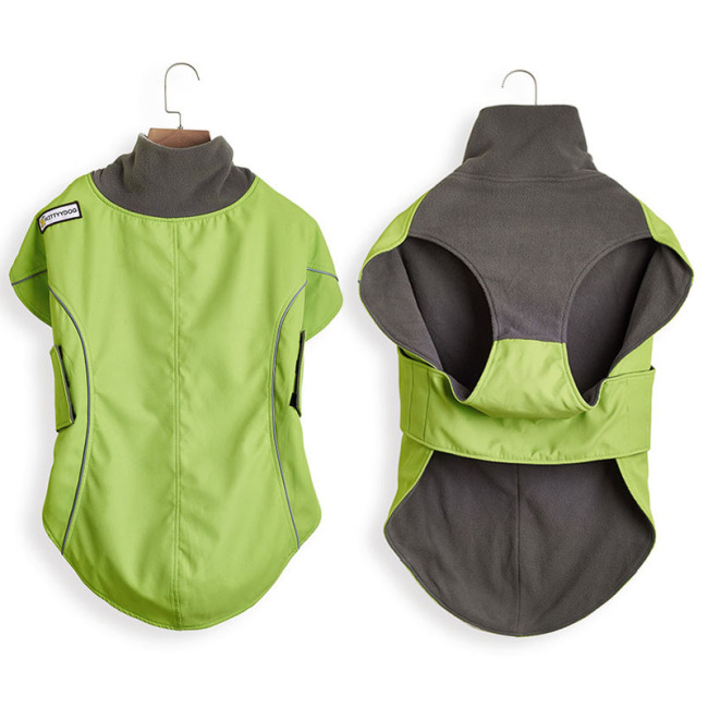 2021 New design Dog Raincoat Waterproof Coat for Dogs Fleece lining warm outdoor coat for Pets