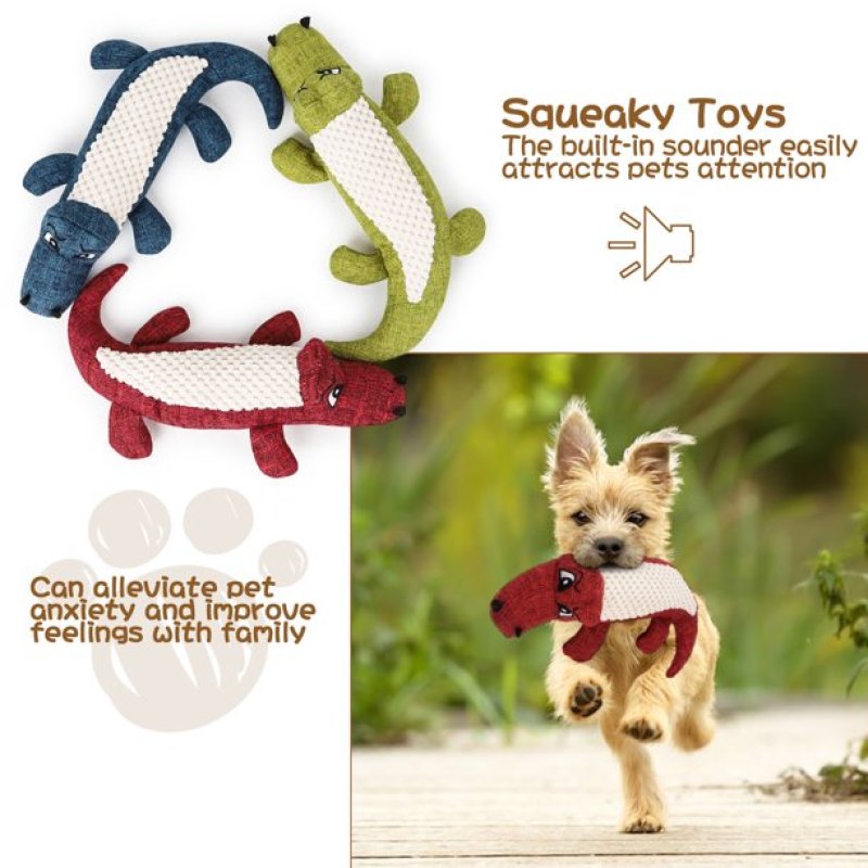 Squeaky Toys for Puppies, Value 3 Pack Set of Dog Chew Toy for Teething Chewing and Playtime