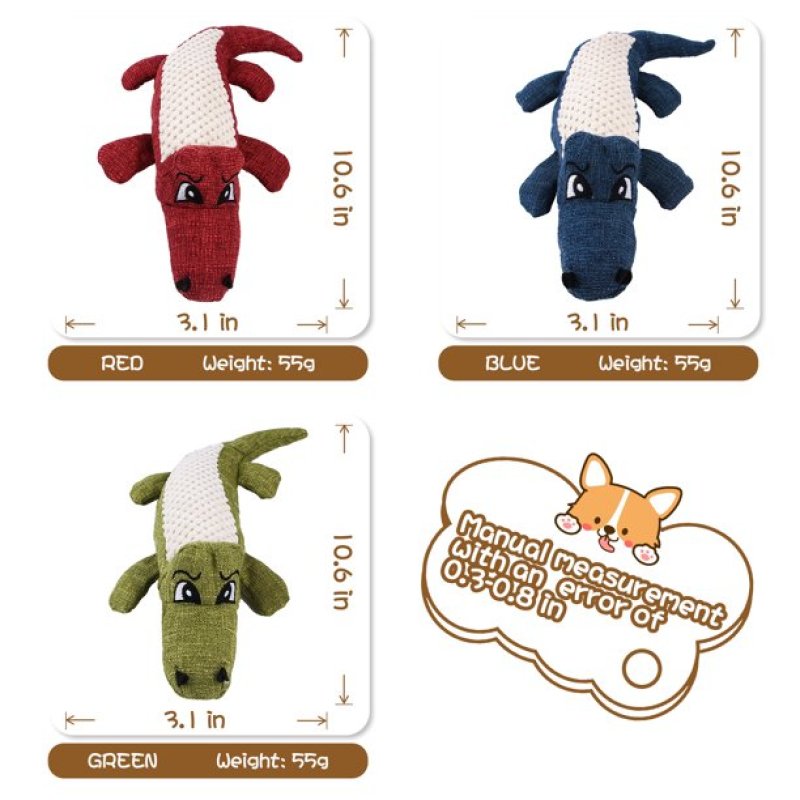 Squeaky Toys for Puppies, Value 3 Pack Set of Dog Chew Toy for Teething Chewing and Playtime
