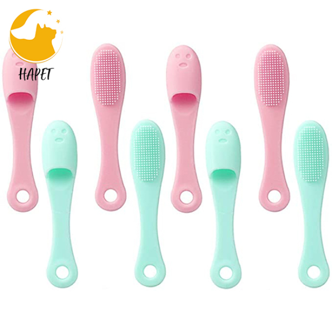 Dog Cat Finger Toothbrush Soft Finger Brush Silicone Set for Cat Puppy Small Dog's Dental Hygiene Safety Food-Grade