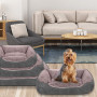 Dog Beds for Medium Rectangle Washable Comfortable and Breathable Pet Sofa Warming Orthopedic for Medium