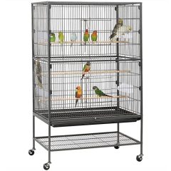 Wrought Iron Standing Large Flight King Bird Cage with stand metal