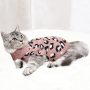 Cat Sweater Turtleneck Leopard Pattern Kitty Sweater Warm Pet Sweater for Fall Winter