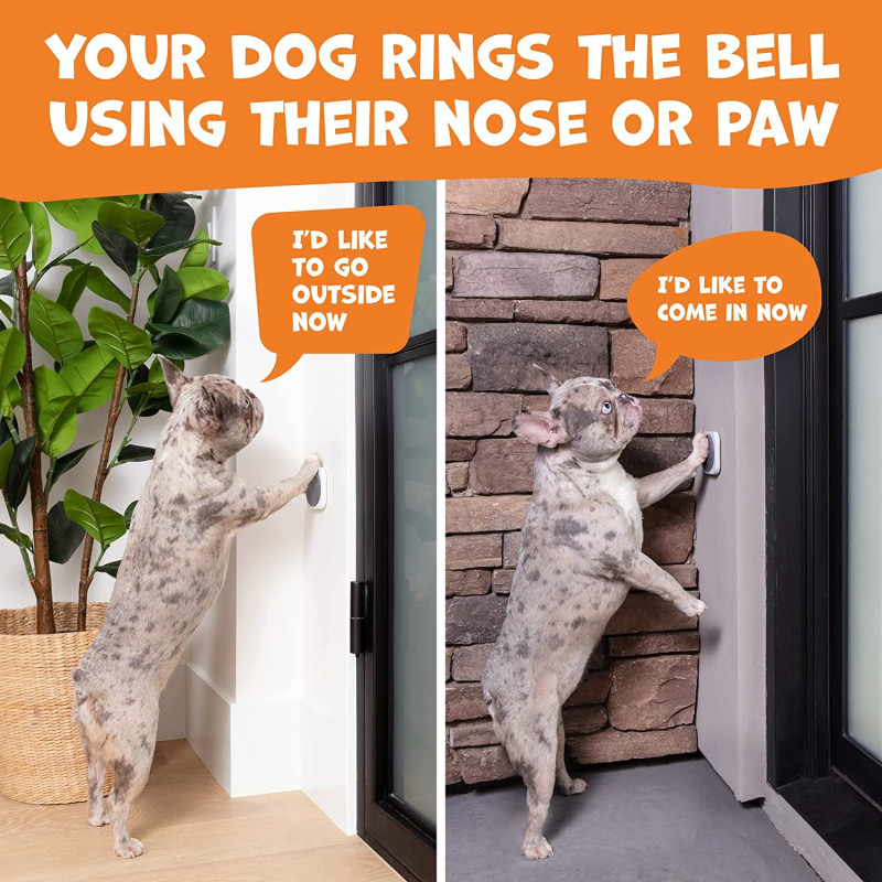 Waterproof with Range Receiver Dog Doorbell for Door Potty Training