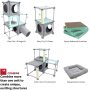 3 Accessory Sets Cat Scratch Furniture With Cushion Use It Indoor  For Home Furniture