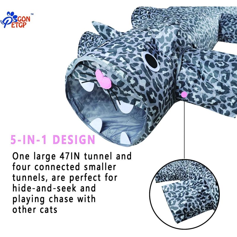 Exercising Hunting Pet Cat Tunnel and Playing Interesting Hippo Design for Puppy
