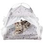Portable Folding Cat Tent Animals Shelter Bed House for Indoor Outdoor Travel Camping