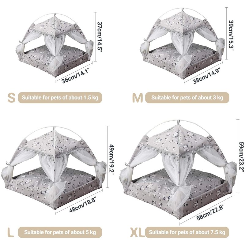 Portable Folding Cat Tent Animals Shelter Bed House for Indoor Outdoor Travel Camping