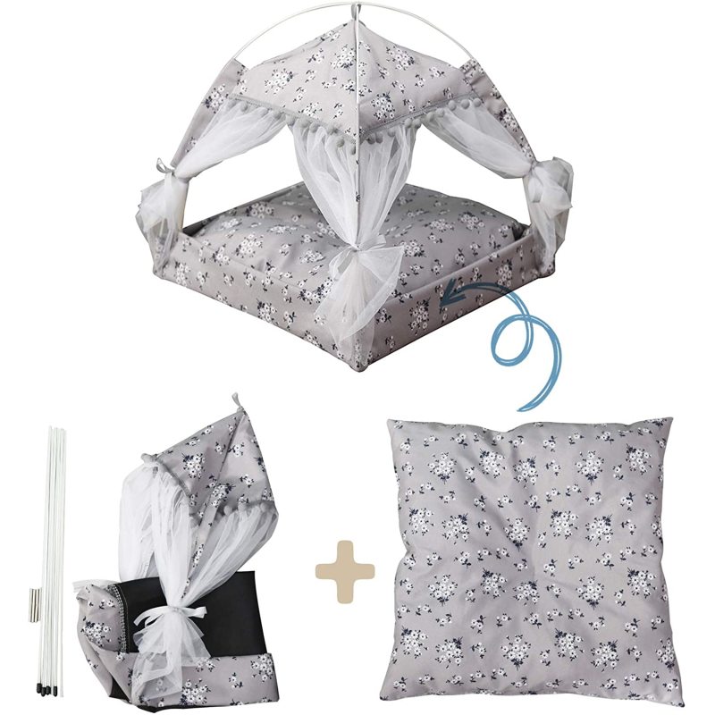 Portable Folding Cat Tent Animals Shelter Bed House for Indoor Outdoor Travel Camping