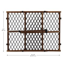 Pet Dog or Cat Door Position & Lock Baby Gate, Pressure-Mounted, Farmhouse Collection