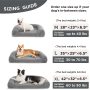 Memory Foam Calming Dog Bed Orthopedic with Comfy Teddy Sherpa Pet Bed Sofa with Removable Washable Cover