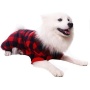 classical pet clothes puppy dog jacket red plaid sweater pajamas