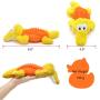 Squeaky Plush Dog Toys Durable Rubber Treat Dispensing Dog Chew Toy with Squeaker Puppy Teething Toys for Boredom Playing