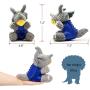 Squeaky Plush Dog Toys, Durable Rubber Treat Dispensing Dog Chew Toy with Squeaker, Puppy Teething Toys for Boredom, Playing,