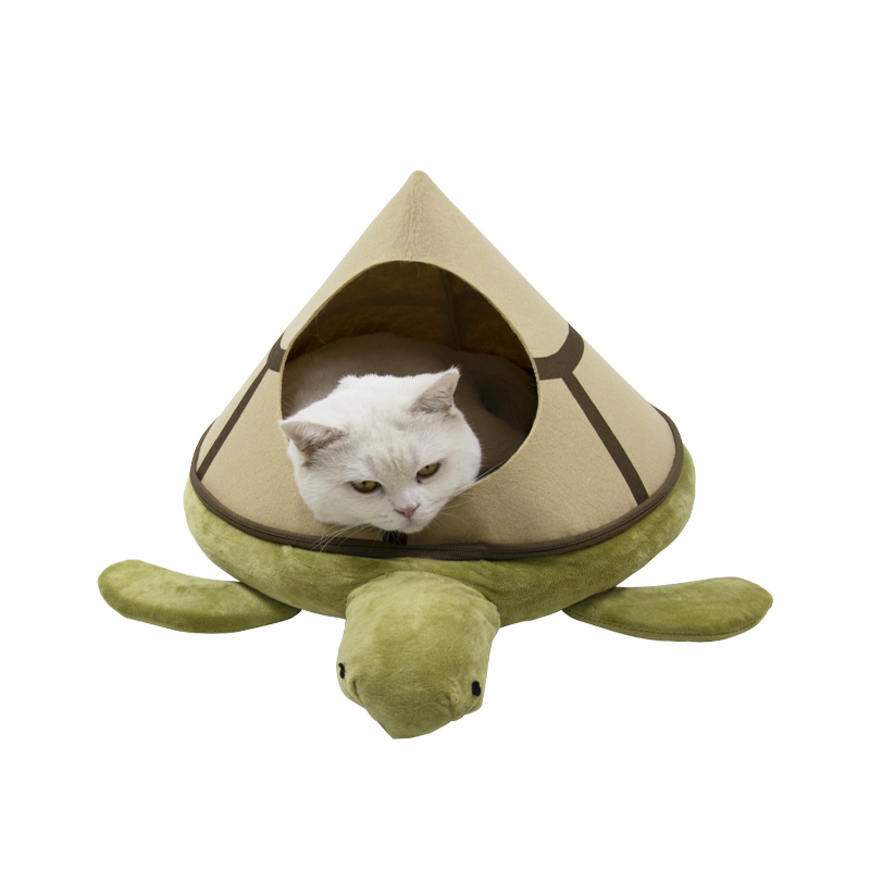 Self Warming Cat Cute Tent House Pet Bed With Cushion For small dog and Cat