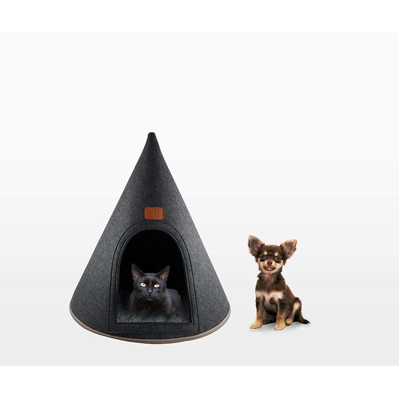 Cone Cave Premium Felt Modern Cat Dog Small Animal Pet House Tent Condo
