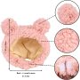 Cute Cat Costume Warm Bear Hat for Cat Adjustable Soft Small Pet Headwear Bear Hat for Cat Puppy Dog