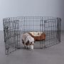 Foldable Metal Pet Dog Exercise Fence Pen With Door Gate