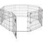 Foldable Metal Pet Dog Exercise Fence Pen With Door Gate