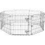 Foldable Metal Pet Dog Exercise Fence Pen With Door Gate