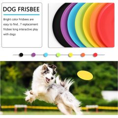 Silicone Dog Flying Disc Puppy Flyer Toy for Small Medium Dogs Puppy Toys