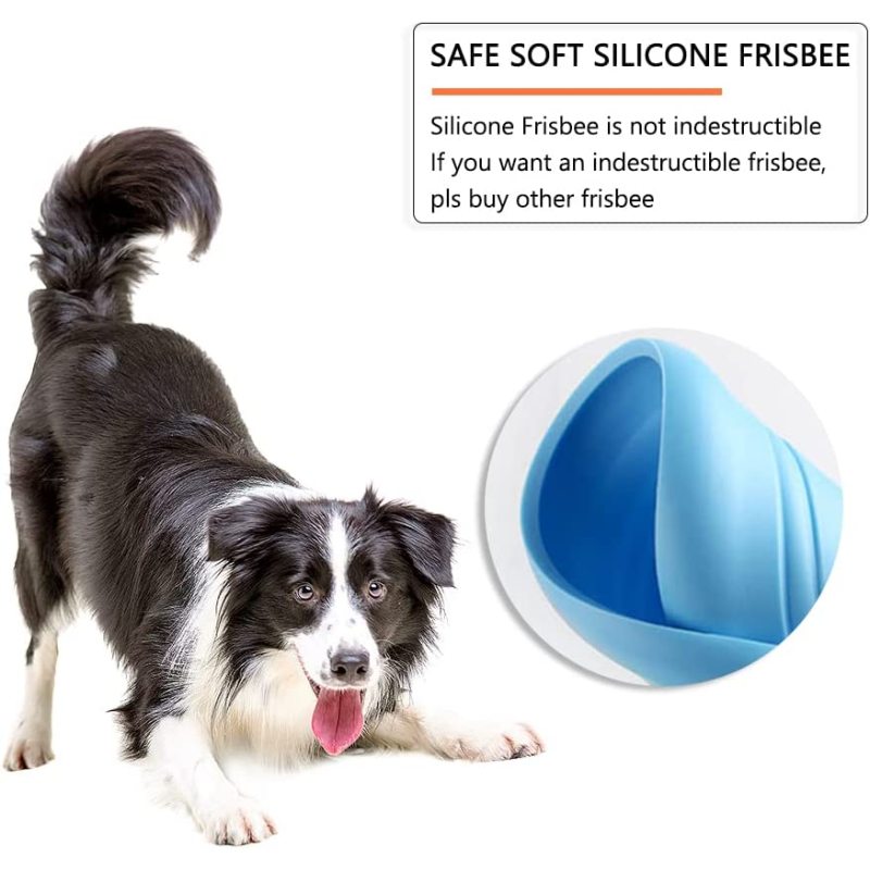 Silicone Dog Flying Disc Puppy Flyer Toy for Small Medium Dogs Puppy Toys
