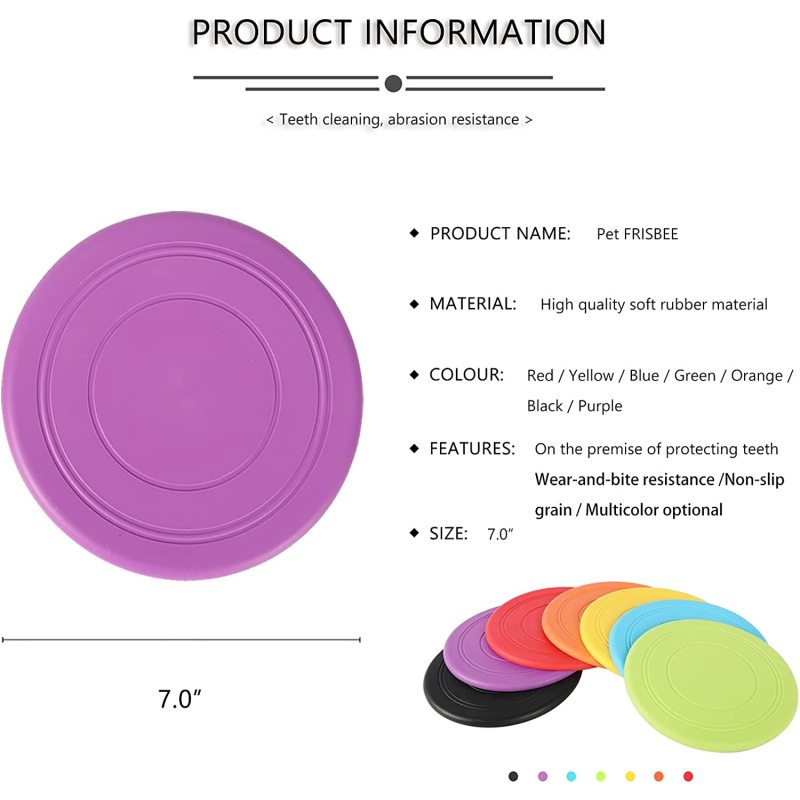 Silicone Dog Flying Disc Puppy Flyer Toy for Small Medium Dogs Puppy Toys