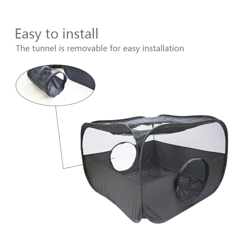 Collapsible Cat Play Tunnel Breathable Tunnels for Indoor Cats Foldable Cat Tunnel