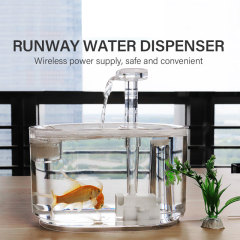 Amazon New Super-Silent Transparent Pet Water Dispenser Automatic Power-Off Led Wireless Sensor Drinking Pet Cat Water Fountain