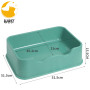 Open Cat Litter Box Nonstick Litter Pan Durable Standard Litter Box