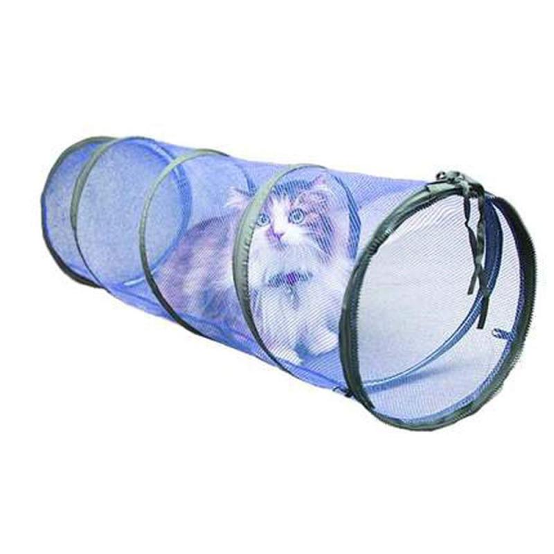See Through Cat Crawl Tunnel Toys for Indoor Outdoor Cats Playing Tent Cube, Breathable Mesh,for Kitten Summer Training