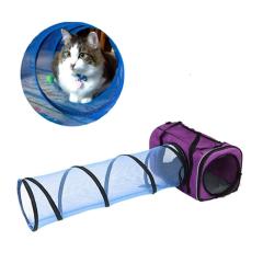 See Through Cat Crawl Tunnel Toys for Indoor Outdoor Cats Playing Tent Cube, Breathable Mesh,for Kitten Summer Training