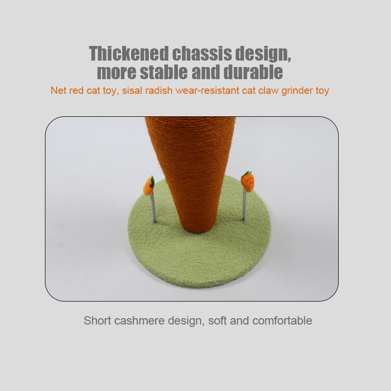 Training Toys for Kittens and Cats Carrot Cat Claw Scratcher Funny Kitten Cat Scratching Post