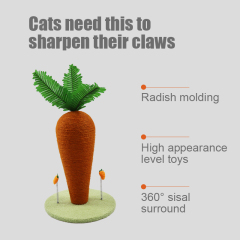 Training Toys for Kittens and Cats Carrot Cat Claw Scratcher Funny Kitten Cat Scratching Post