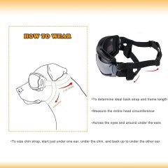 UV Protection Wind Sunglasses for Dogs Pet Glasses Eye Wear Adjustable Strap