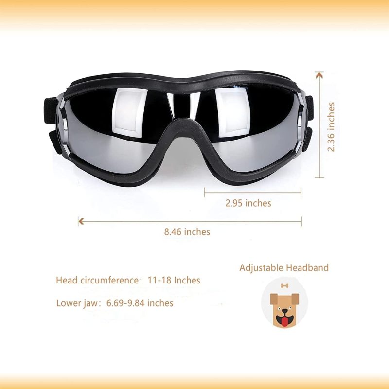 UV Protection Wind Sunglasses for Dogs Pet Glasses Eye Wear Adjustable Strap