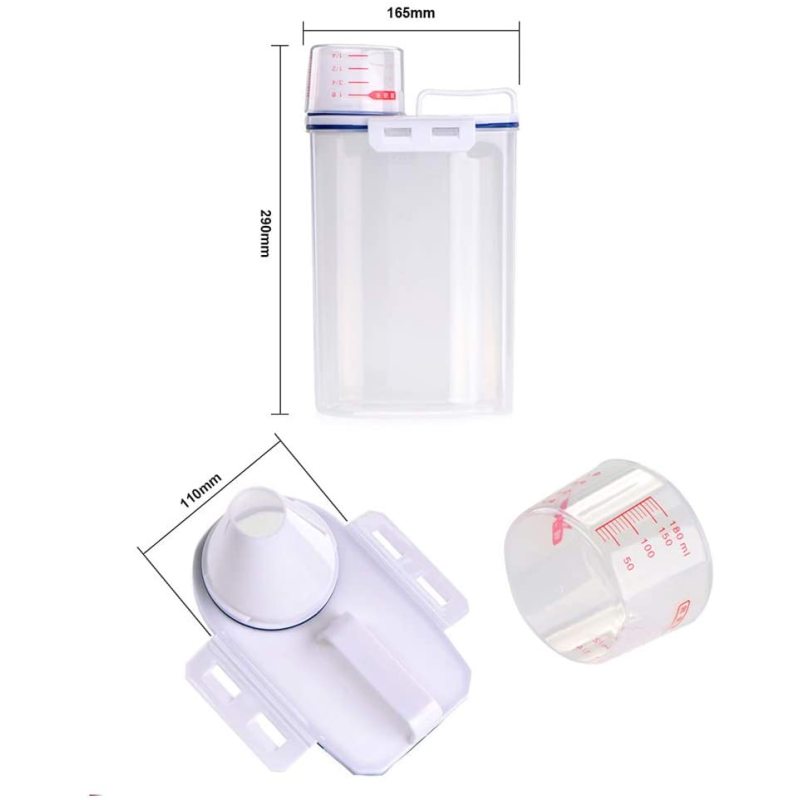 Pet Food Storage Container with Pour Spout and Measuring Cup, BPA-Free Plastic,Airtight Pet Dry Food Dispenser and Seal Buckles