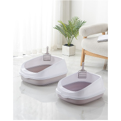 Wholesale Clean Up ABS Pet Square Plastic Cat Tray Open Cat Litter Box