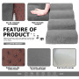 Extra Wide Deep Pet Steps Pet Stairs dog Ramp for Bed,Soft Foam Dog Ladder