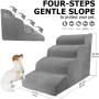 Extra Wide Deep Pet Steps Pet Stairs dog Ramp for Bed,Soft Foam Dog Ladder