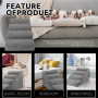 Extra Wide Deep Pet Steps Pet Stairs dog Ramp for Bed,Soft Foam Dog Ladder