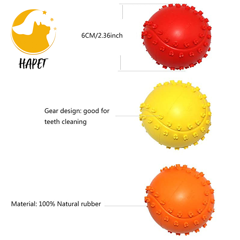 Rubber Slow Feeder Pet Interactive Dog Ball Training Nontoxic Bite Resistant Toy Dog Food Treat Feeder