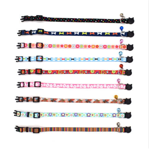 Cat Collar  Accessories  Printing Kitten Collar  for Kitty multi Colors Safety Adjustable Cat Collars