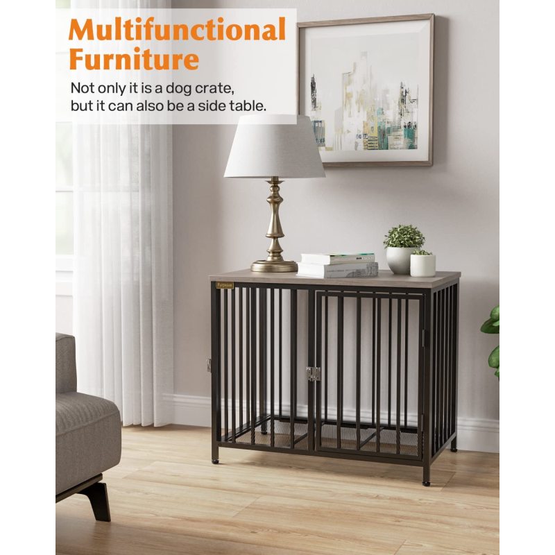 Durable,Easy to Assemble Dog Crate Kennel Cage with Strong Metal Frame